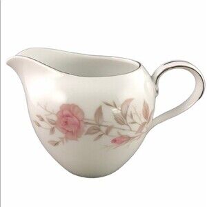 Laura Fine China Creamer 8542 Formal Wedding Pink Roses Cottage Made in Japan